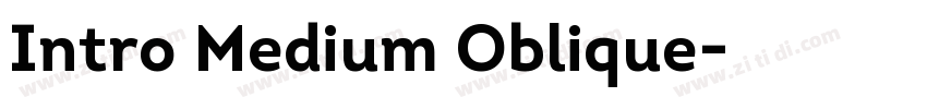 Intro Medium Oblique字体转换